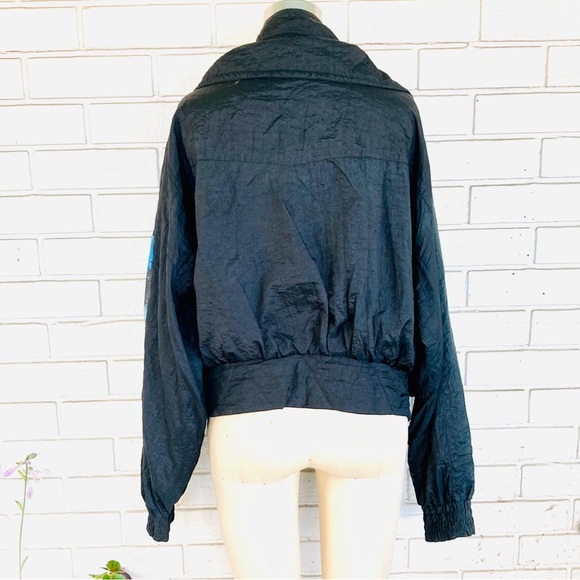 Vintage Carole Little Nylon Aviator Bomber Jacket M/ L - Picture 7 of 14